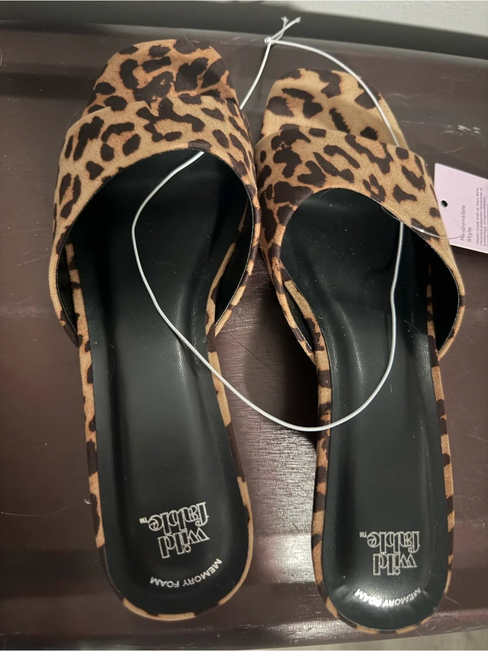 Target Leopard-Print Slide Heels in Brown and Black